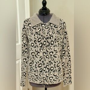 Gently Worn Rachel Zoe Leopard Print Button Up Cardigan